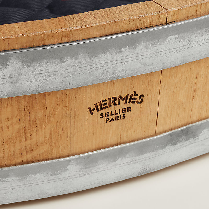 Bucket basket, medium model - Green | Hermès Greece